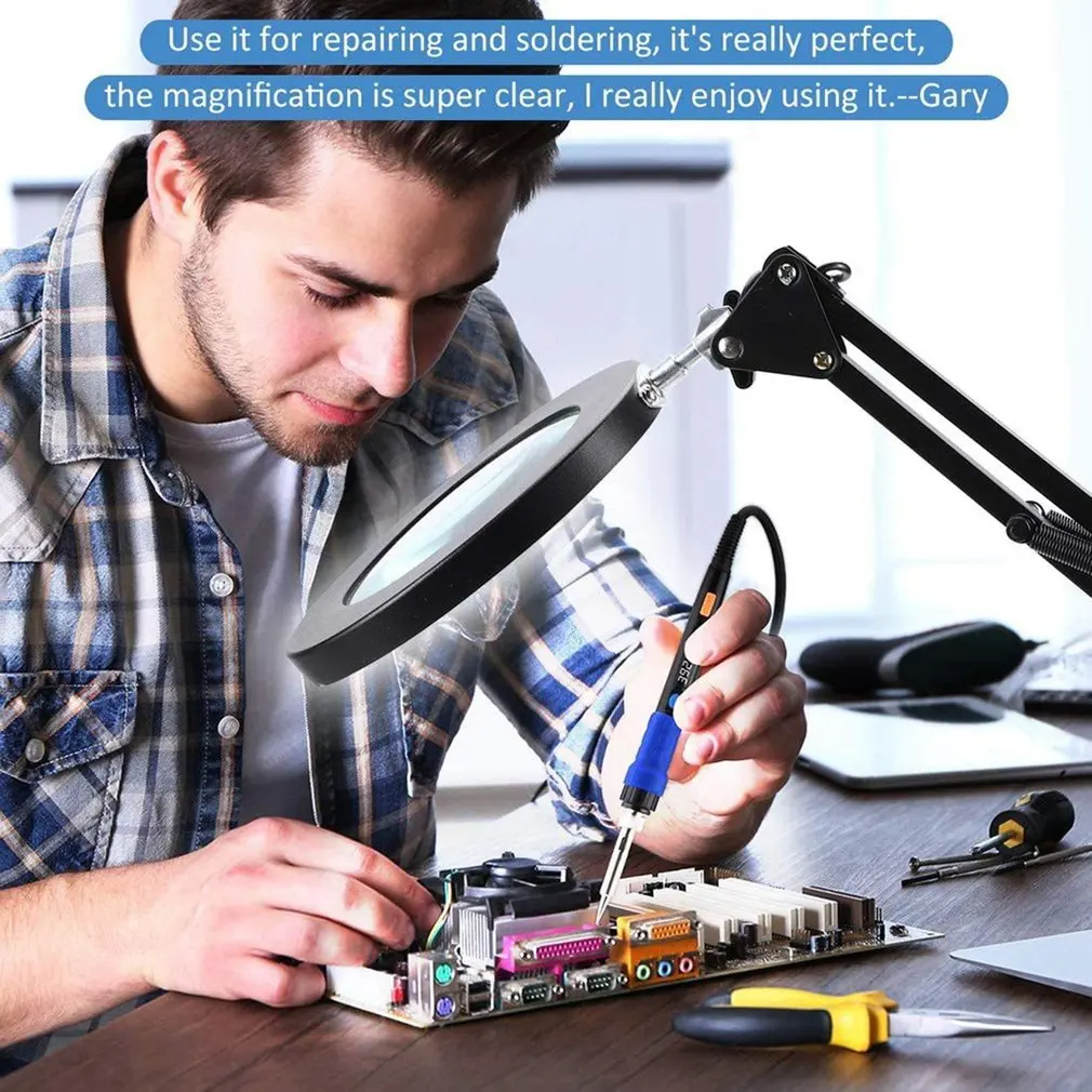 Practical LED White Magnifier Lamp Folding Long Arm Clip Eye Protection Lamp Usb Reading Book Lamp Magnifying Glass Lamp
Practical LED White Magnifier Lamp Folding Long Arm Clip Eye Protection Lamp Usb Reading Book Lamp Magnifying Glass Lamp