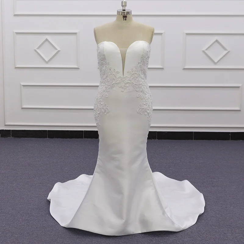 Molanda Hung 2021 Plus Size Strapless Wedding Dress Sweetheart Appliques Beaded Elegant Backless Mermaid Vestido De Noiva SJ349
Molanda Hung 2021 Plus Size Strapless Wedding Dress Sweetheart Appliques Beaded Elegant Backless Mermaid Vestido De Noiva SJ349