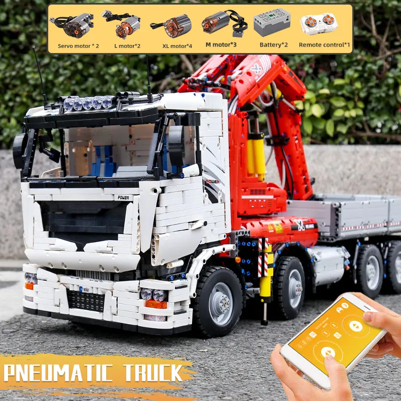 Mould King Building Blocks High-Tech Car The App Motorized Pneumatic Crane Truck Assembly Bricks Model Kids Toy Christmas Gift
Mould King Building Blocks High-Tech Car The App Motorized Pneumatic Crane Truck Assembly Bricks Model Kids Toy Christmas Gift