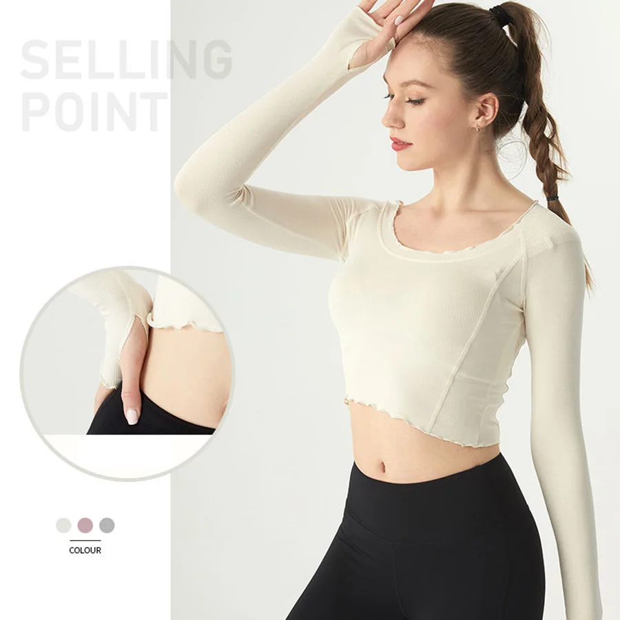 Short Yoga Shirts Women Navel Gym Clothing Sexy Sports Running Fitness Fungus Top Casual Solid Dance Full Sleeve T-shirts Autumn
Short Yoga Shirts Women Navel Gym Clothing Sexy Sports Running Fitness Fungus Top Casual Solid Dance Full Sleeve T-shirts Autumn