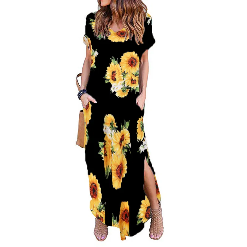 2021 Summer New Fashion Temperament Women's Loose Long Dress Plus Size Pocket V-neck Solid Color Street Short-sleeved Dress
2021 Summer New Fashion Temperament Women's Loose Long Dress Plus Size Pocket V-neck Solid Color Street Short-sleeved Dress