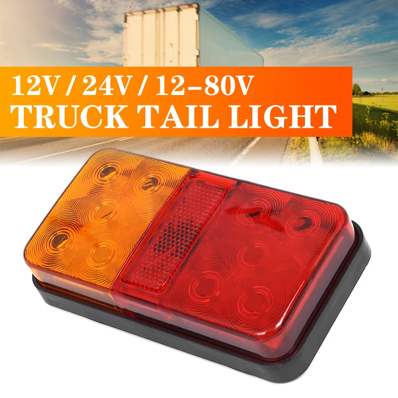 1pc 12V/24V/12-80V Universal Voltage 10LED Truck Trailer Truck Tail Light Turn Signal Indicator Stop Lamp Rear Brake Light
1pc 12V/24V/12-80V Universal Voltage 10LED Truck Trailer Truck Tail Light Turn Signal Indicator Stop Lamp Rear Brake Light