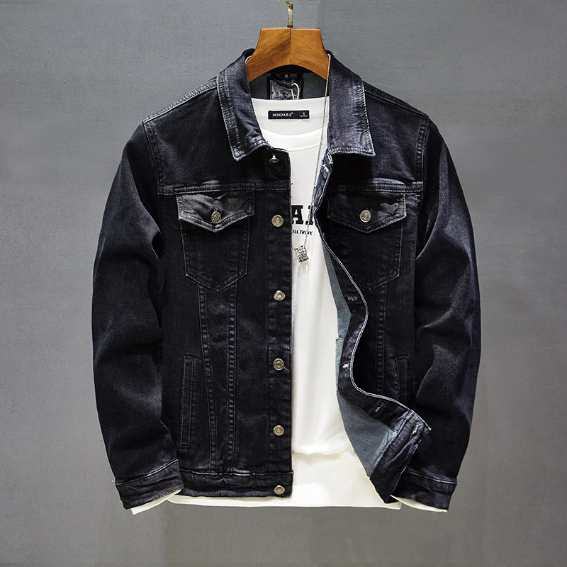2022 Spring Autumn Men Classic Black Slim Casual Denim Jacket Washed Black Jeans Jacket Hip-hop Streetwear Clothes 4XL for Men
2022 Spring Autumn Men Classic Black Slim Casual Denim Jacket Washed Black Jeans Jacket Hip-hop Streetwear Clothes 4XL for Men