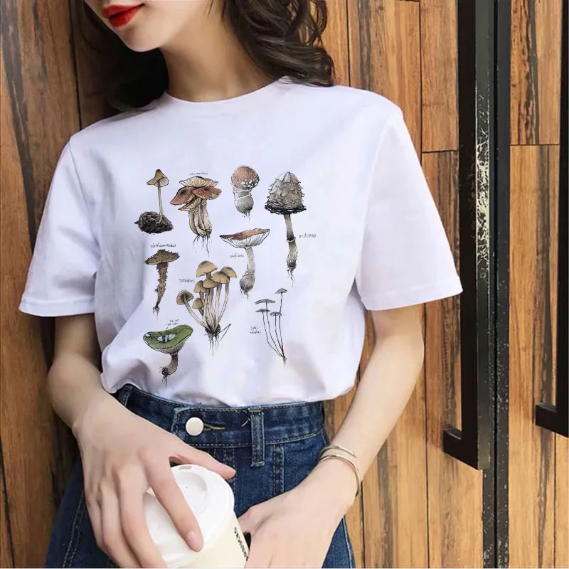 Mushrooms Graphic Lady Girls T-Shirt Harajuku Women Hipster Tshirt Heart Tee Female Short Sleeve Aesthetic Tops
Mushrooms Graphic Lady Girls T-Shirt Harajuku Women Hipster Tshirt Heart Tee Female Short Sleeve Aesthetic Tops