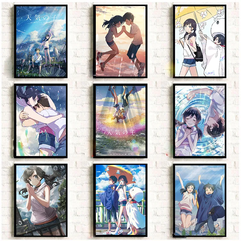 2019 Cartoon Movie Weathering with you Poster Japanese Anime White Coated Posters Home Room Wall Art Decorative Painting
2019 Cartoon Movie Weathering with you Poster Japanese Anime White Coated Posters Home Room Wall Art Decorative Painting