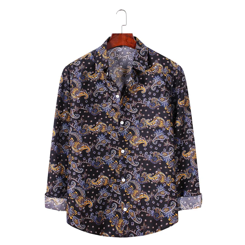2021 Men's Loose Flower Shirt Youth Beach Casual Printed Long Sleeve Lapel Shirt
2021 Men's Loose Flower Shirt Youth Beach Casual Printed Long Sleeve Lapel Shirt