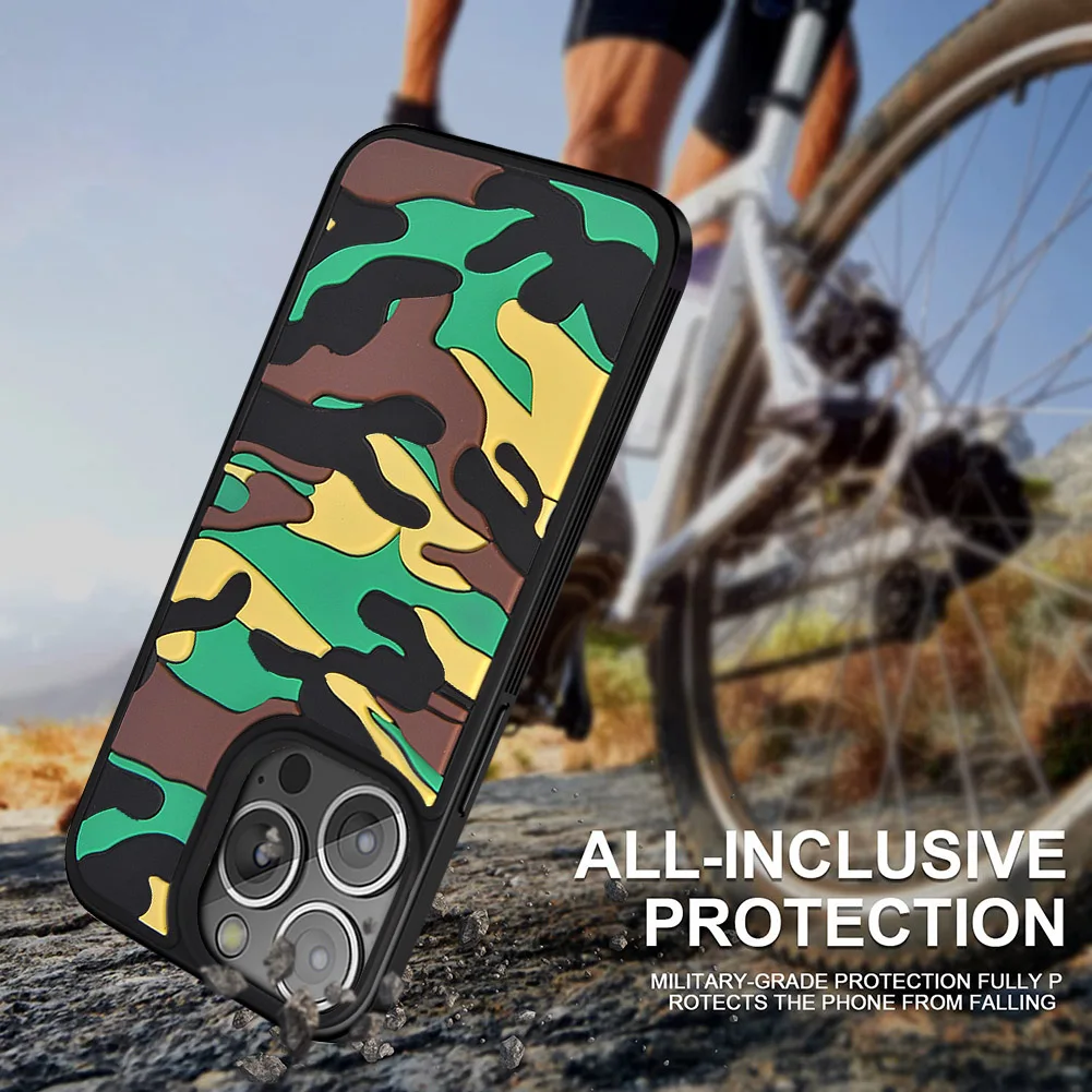 Camouflage Silicone Heavy-duty Anti-drop Mobile Phone Case For IPhone 13 12 11 Pro Max X XS XR XSMAX 8 7 PLUS Double Protection
Camouflage Silicone Heavy-duty Anti-drop Mobile Phone Case For IPhone 13 12 11 Pro Max X XS XR XSMAX 8 7 PLUS Double Protection