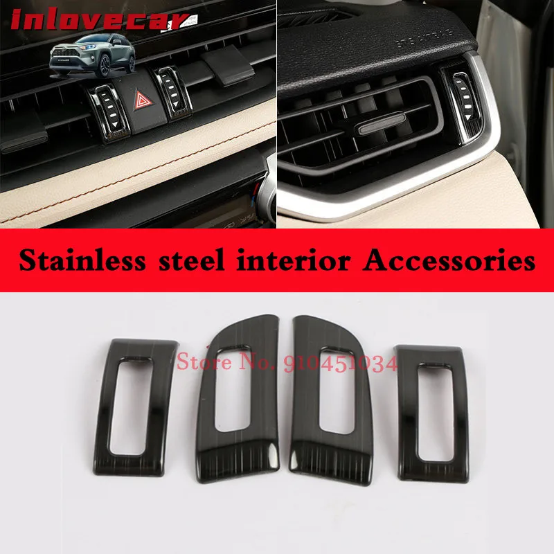For Toyota RAV4 RAV 4 2019 2020 Front Panel AC Air Condition Outlet Vent Cover Trim Interior Accessories Stainless Steel 4pcs
For Toyota RAV4 RAV 4 2019 2020 Front Panel AC Air Condition Outlet Vent Cover Trim Interior Accessories Stainless Steel 4pcs