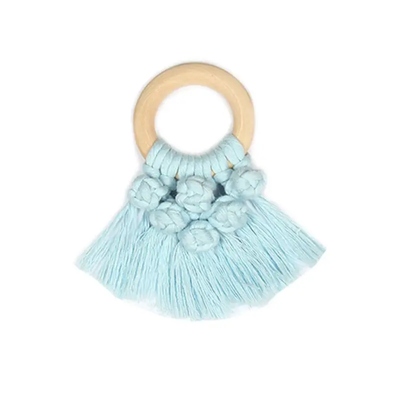 Baby Teething Wooden Ring Rattle Crochet Tassel Teether Bracelet Nursing Toys
Baby Teething Wooden Ring Rattle Crochet Tassel Teether Bracelet Nursing Toys