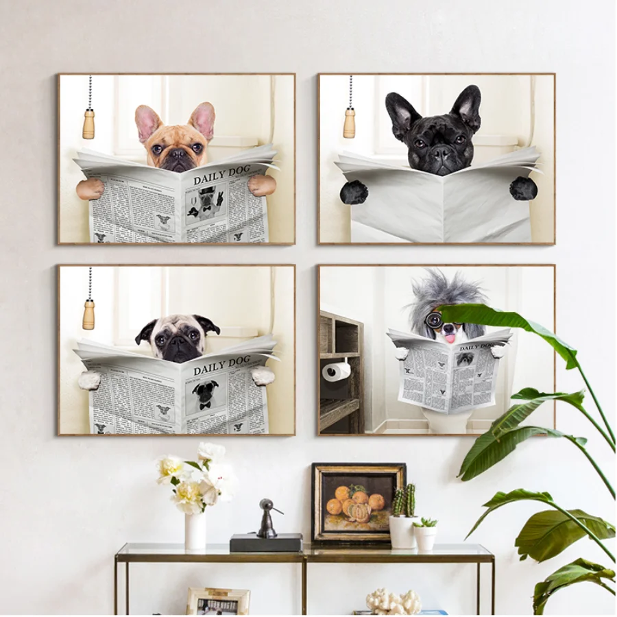 Dog Reading The Newspaper Wall Art Canvas Painting Nordic Posters and Prints Wall Pictures for Living Home Decor Frameless
Dog Reading The Newspaper Wall Art Canvas Painting Nordic Posters and Prints Wall Pictures for Living Home Decor Frameless