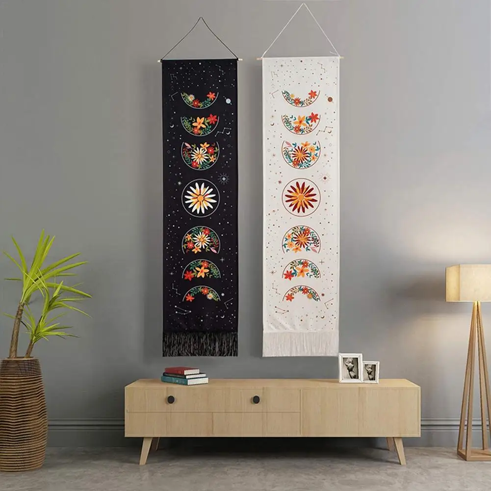Moon Phase Tapestry Wall Hanging Tapestry Boho Art Tapestries Home Modern Wall Art Hanging Decor Hand-Made Wall Decoration