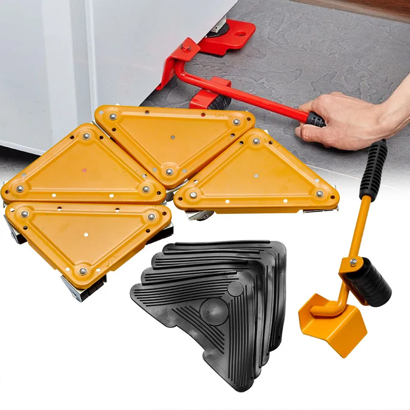 5Pcs/Set Triangular Iron Mover Plates Corners Movable Portable Mover Heavy Object Moving Slightly Upward Transportation Tool
5Pcs/Set Triangular Iron Mover Plates Corners Movable Portable Mover Heavy Object Moving Slightly Upward Transportation Tool