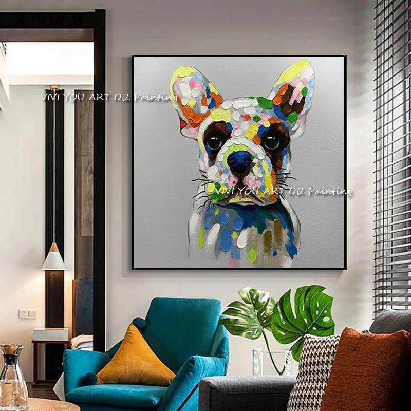 The Animal Big Ear Dog Handmade Canvas Painting Modern Nature Color Artwork Pictures Thick Oil Wall Art for Children Room Decor
The Animal Big Ear Dog Handmade Canvas Painting Modern Nature Color Artwork Pictures Thick Oil Wall Art for Children Room Decor