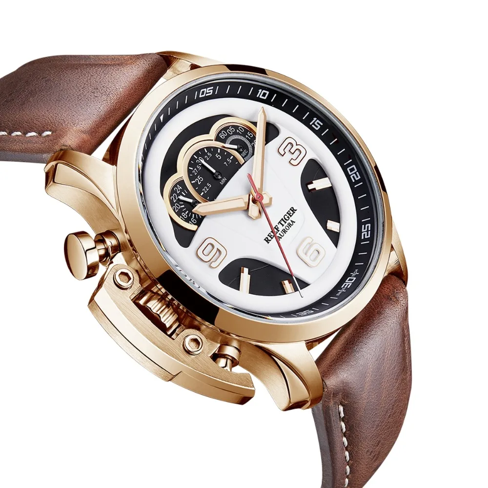 Reef Tiger/RT Mens Fashion Sport Watches Genuine Leather Strap Dashboard Dial Chronograph Stop Watches RGA2105
Reef Tiger/RT Mens Fashion Sport Watches Genuine Leather Strap Dashboard Dial Chronograph Stop Watches RGA2105