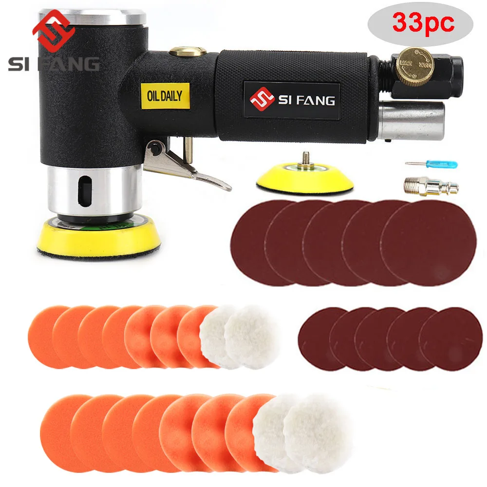2/3"Air Sander Pneumatic Polisher Grinder Buffer Dual Action Orbital Polisher Machine With Polishing Pad Kit
2/3"Air Sander Pneumatic Polisher Grinder Buffer Dual Action Orbital Polisher Machine With Polishing Pad Kit