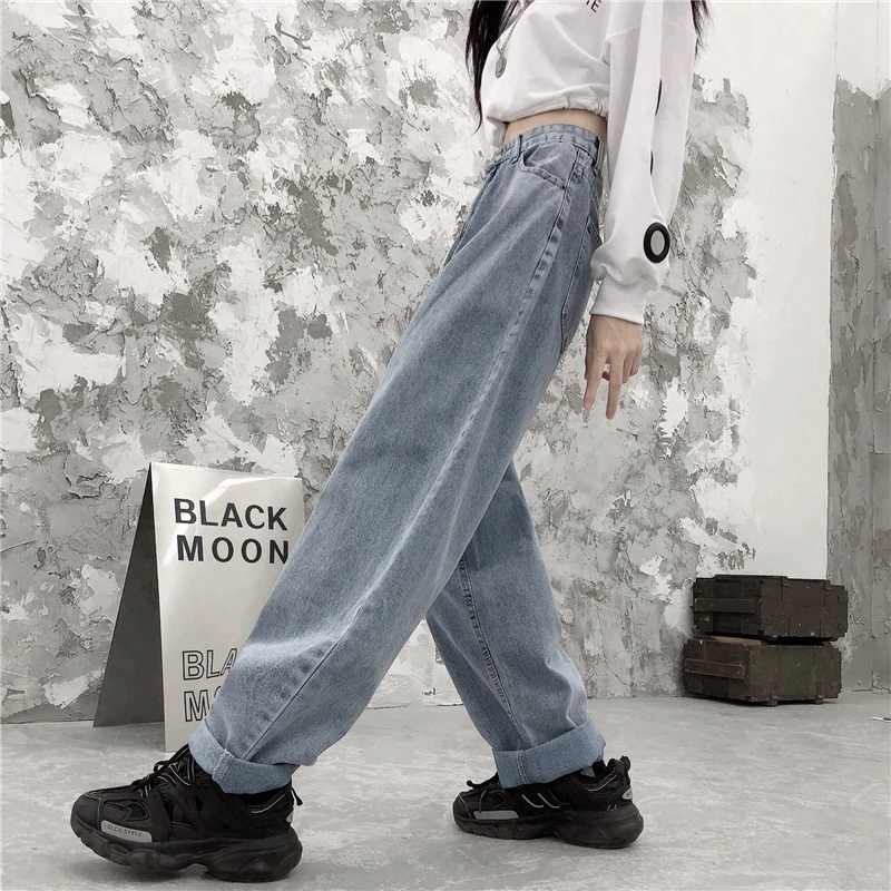Loose Leisure Time Straight-Leg Casual Women's Jeans Baggy Oversized Boyfriend Style Jeans 2020 Autumn All-match Women Pants
Loose Leisure Time Straight-Leg Casual Women's Jeans Baggy Oversized Boyfriend Style Jeans 2020 Autumn All-match Women Pants