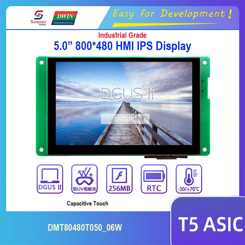 Dwin T5 дисплей HMI, 5,0 "800X480 dmt80480t50 _ 06w RS232 TTL ЖК-модуль экран с резистивной емкостной сенсорной панелью
Dwin T5 дисплей HMI, 5,0 "800X480 dmt80480t50 _ 06w RS232 TTL ЖК-модуль экран с резистивной емкостной сенсорной панелью