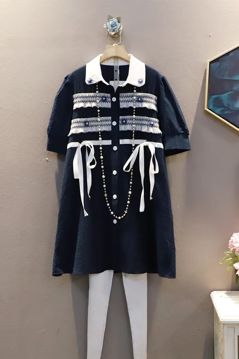 QING MO Loose Large Size Trendy Stitching Shirt Skirt 2021 Summer New Women Dress Fashion Bowknot Printed Dress Black ZWL196
QING MO Loose Large Size Trendy Stitching Shirt Skirt 2021 Summer New Women Dress Fashion Bowknot Printed Dress Black ZWL196