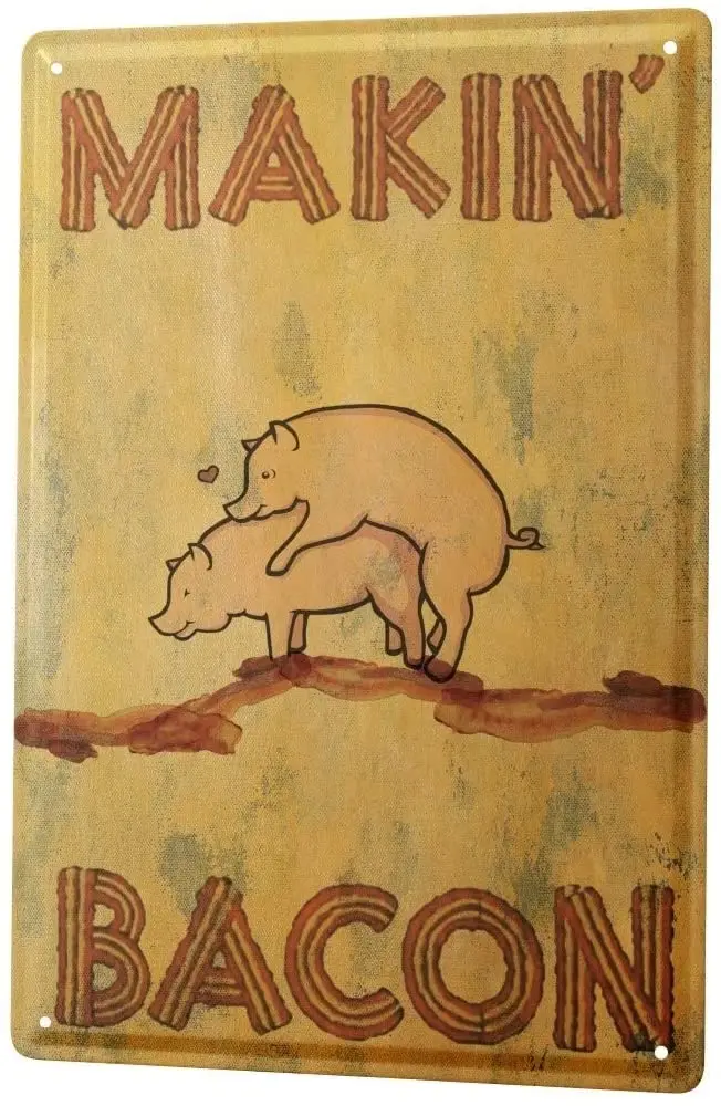 Makin Bacon Herzelnde Pigs Poster Funny Sign Tin Art Wall Decor Vintage Aluminum Retro Metal Tin Sign Painting Signs 20x30cm
Makin Bacon Herzelnde Pigs Poster Funny Sign Tin Art Wall Decor Vintage Aluminum Retro Metal Tin Sign Painting Signs 20x30cm