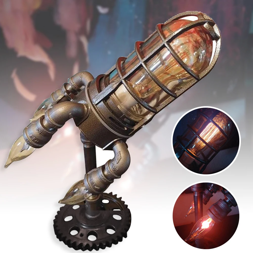 Rocket Lamp Vinatge Industrial Desk Lamp Steampunk Table Lamp Rocket Night Light Home Decor Living Room Office Decoration
Rocket Lamp Vinatge Industrial Desk Lamp Steampunk Table Lamp Rocket Night Light Home Decor Living Room Office Decoration