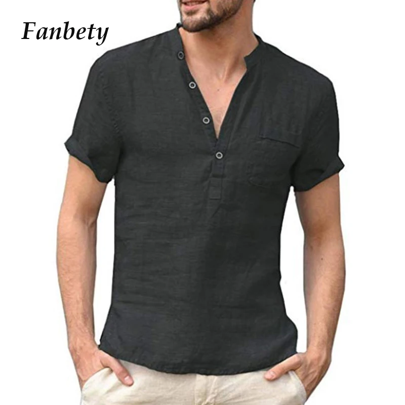 Рубашка мужская однотонная с коротким рукавом, Классическая Удобная Повседневная блуза на пуговицах, уличная одежда, размеры XXXL, лето 2021 
Рубашка мужская однотонная с коротким рукавом, Классическая Удобная Повседневная блуза на пуговицах, уличная одежда, размеры XXXL, лето 2021