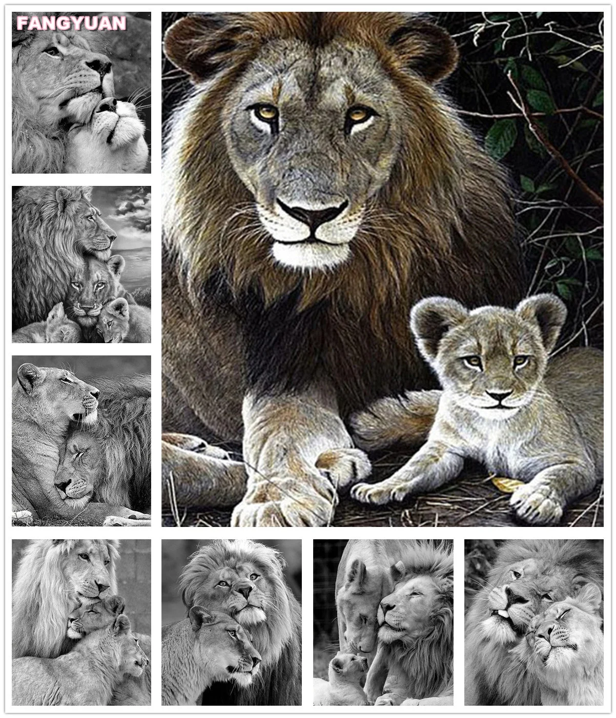 5D Diamond Painting Animals Rhinestones Full Drill Diamond Embroidery Black and White Lion Mosaic Cross Stitch Kits Home Decor
5D Diamond Painting Animals Rhinestones Full Drill Diamond Embroidery Black and White Lion Mosaic Cross Stitch Kits Home Decor