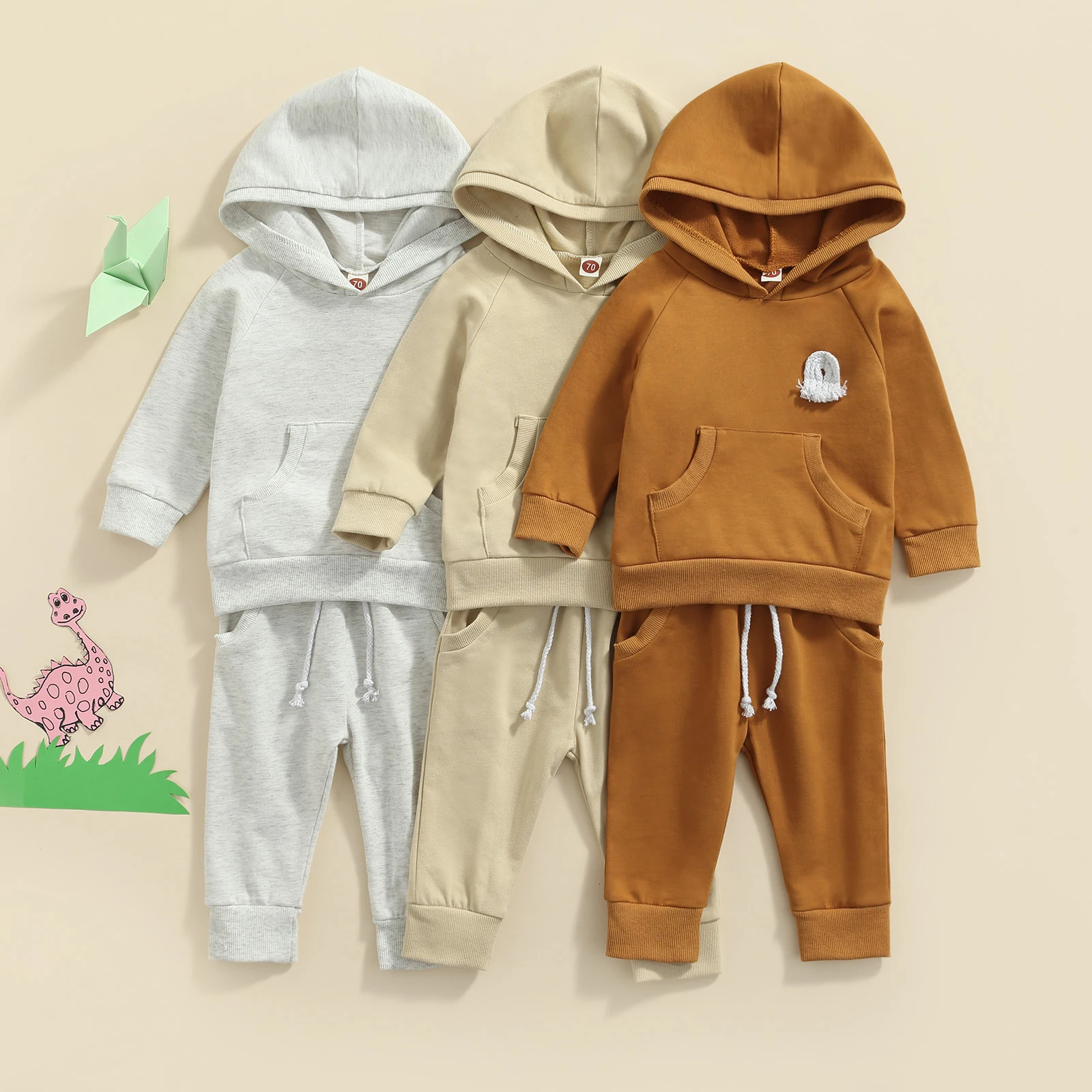 Lioraitiin 0-3Years Toddler Baby Boy Girl 2Pcs Autumn Clothing Set Hooded Sweater Big Pocket Decoration Elastic Pants
Lioraitiin 0-3Years Toddler Baby Boy Girl 2Pcs Autumn Clothing Set Hooded Sweater Big Pocket Decoration Elastic Pants