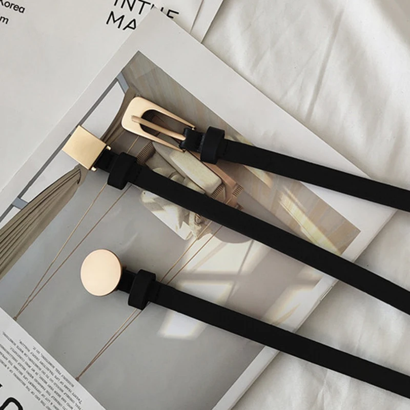 2021New Women Belts Fashion Female Faux Leather Black Thin Belt Metal Buckle Suit Waist Belts For Dress Ladies Strap Press
2021New Women Belts Fashion Female Faux Leather Black Thin Belt Metal Buckle Suit Waist Belts For Dress Ladies Strap Press