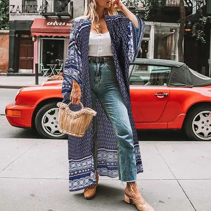 Party Cover Up Casual Open Front Long Tops Floral Printed Cardigan ZANZEA Women Blouse Summer 3/4 Sleeve Holiday Bohemian Kimono
Party Cover Up Casual Open Front Long Tops Floral Printed Cardigan ZANZEA Women Blouse Summer 3/4 Sleeve Holiday Bohemian Kimono