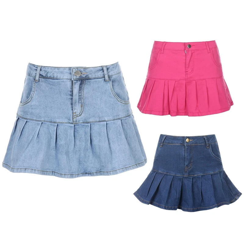 Women Harajuku Sexy High Waist Pleated Ruffle Swing Slim Mini Denim Skater Skirt J78E
Women Harajuku Sexy High Waist Pleated Ruffle Swing Slim Mini Denim Skater Skirt J78E