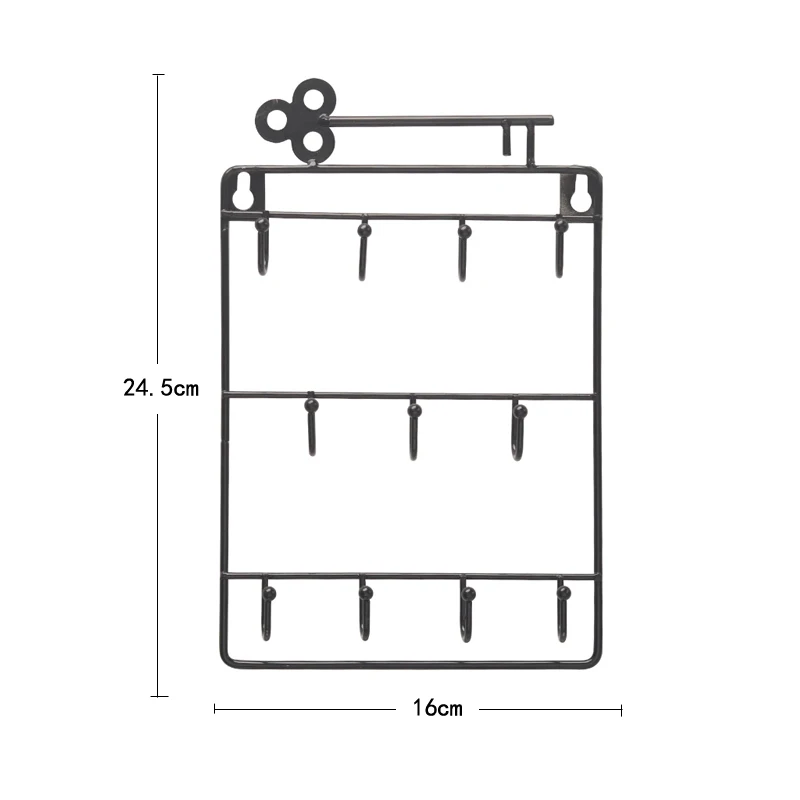 Настенный крючок для ключей из кованого железа подвесная корзина