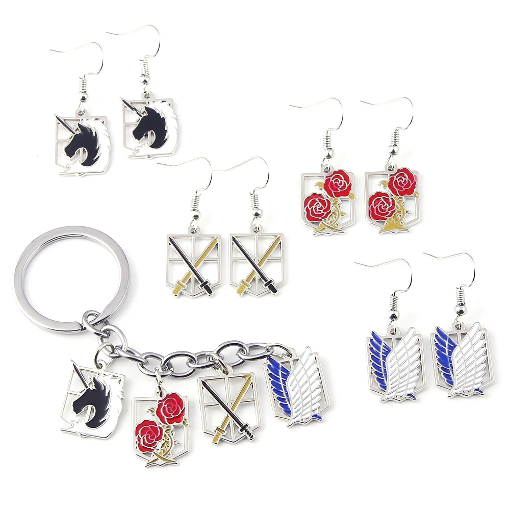 Anime Attack on Titan Earrings Trainee Survey Corps Military Police and Garrison Regiment Earring for Women Gift Cospaly Jewelry
Anime Attack on Titan Earrings Trainee Survey Corps Military Police and Garrison Regiment Earring for Women Gift Cospaly Jewelry
