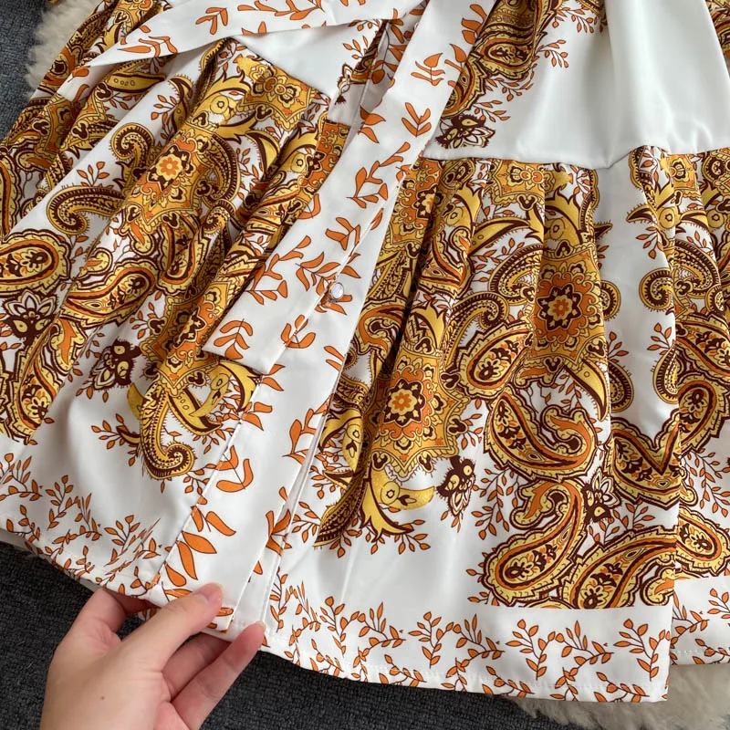 Croysier Dresses For Women 2021 Runway Fashion Paisley Print Elegant Vintage Dress Stand Collar Long Sleeve Belt Shirt Dress
Croysier Dresses For Women 2021 Runway Fashion Paisley Print Elegant Vintage Dress Stand Collar Long Sleeve Belt Shirt Dress