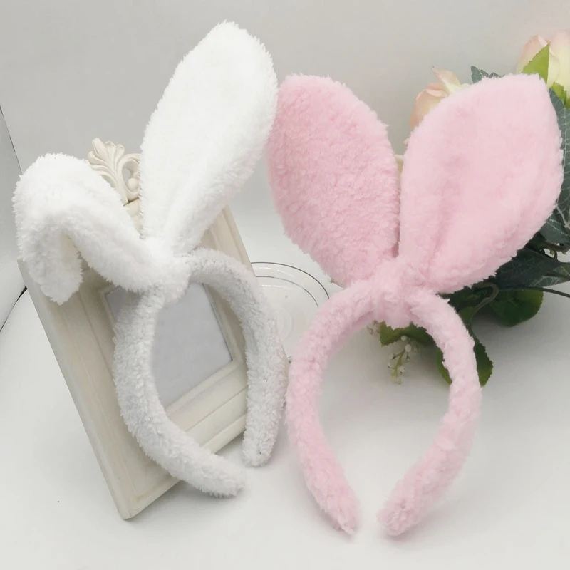 

Women Girls Cute Rabbit Headwear Bunny Cat Ears Kawaii Dressed Props Headbands Hair Head Hoop Female Hairwears Accessories