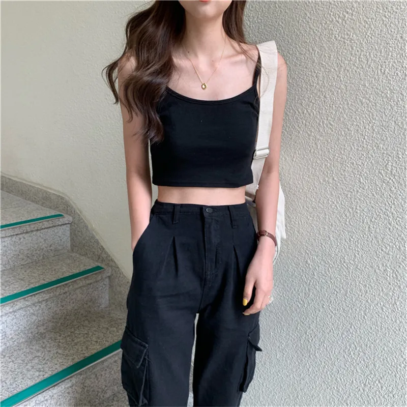 Sexy Spaghtetti Strap Crop Tops Women Summer Basic Camis 2020 Casual Backless Beach Top Korean Harajuku Tops Cropped Feminino
Sexy Spaghtetti Strap Crop Tops Women Summer Basic Camis 2020 Casual Backless Beach Top Korean Harajuku Tops Cropped Feminino
