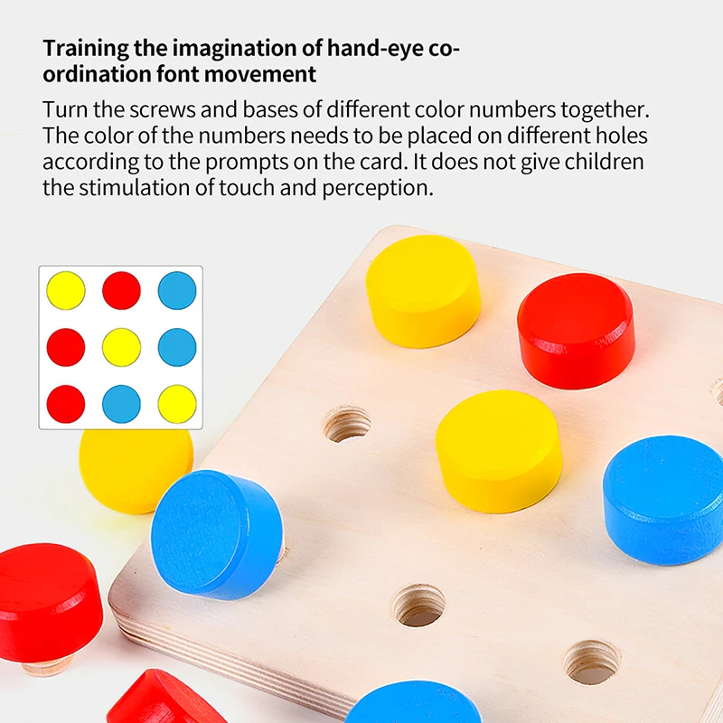 Montessori Screw Nut Assembling Wooden Board Color Match Practical Life Hands-On Learning Educational Toys For Children
Montessori Screw Nut Assembling Wooden Board Color Match Practical Life Hands-On Learning Educational Toys For Children