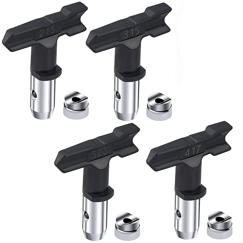 4Pcs Reversible Airless Paint Sprayer Nozzle Tips, Airless Sprayer Spraying Machine Parts(215,315,417,523)
4Pcs Reversible Airless Paint Sprayer Nozzle Tips, Airless Sprayer Spraying Machine Parts(215,315,417,523)