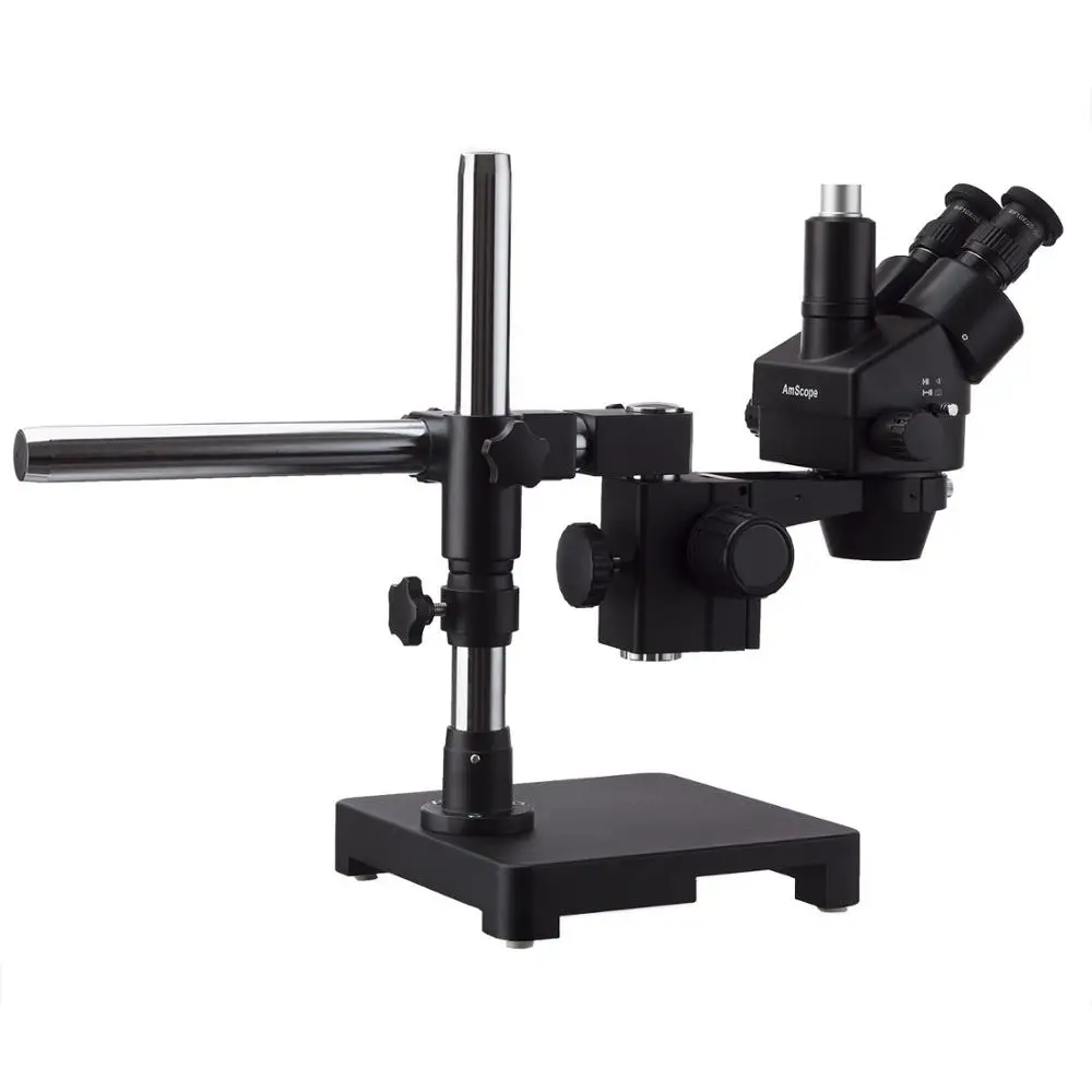 Тринокулярный микроскоп 3 5x-45X Стерео Зум на одной руке стойка стрелы +