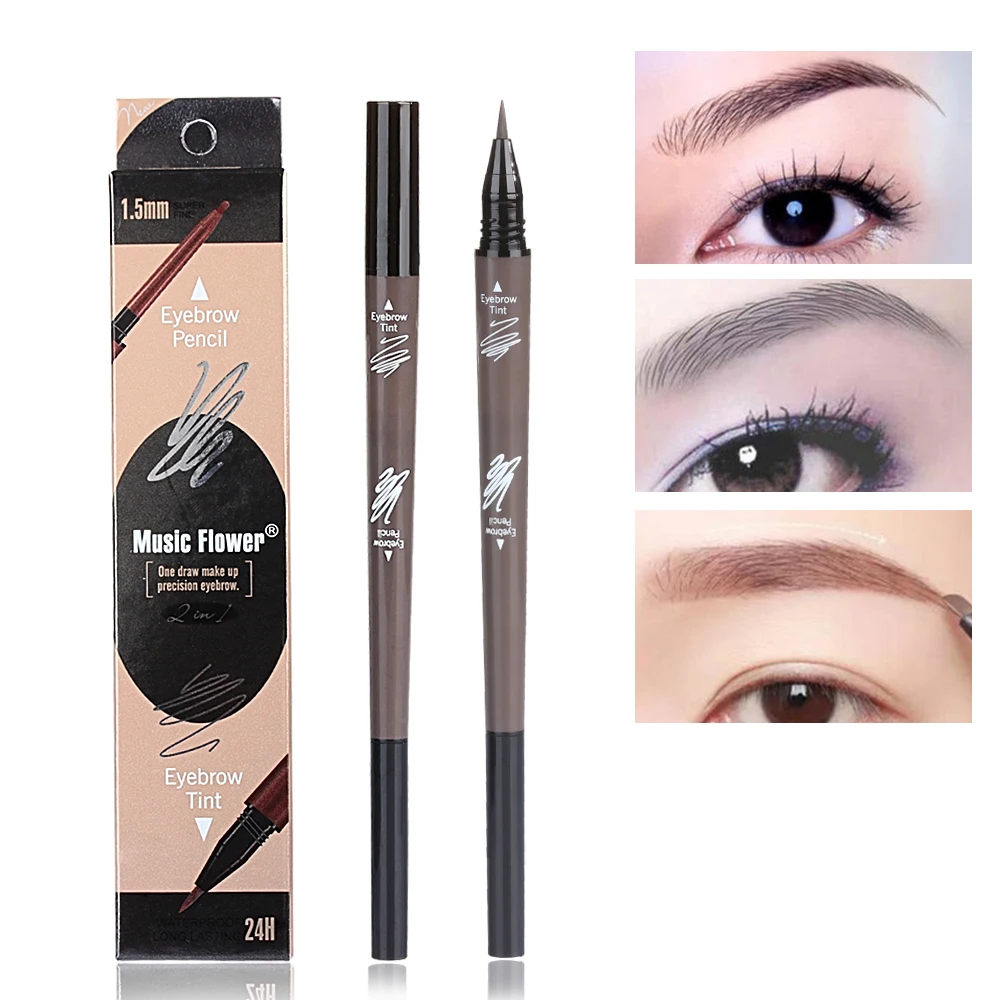 Eyebrow Pencil + Tint Eyebrow Liquid Waterproof 24H Long Lasting Eyebrow Tattoo Tint Pen Double Head Super Fine Brow Line Pen
Eyebrow Pencil + Tint Eyebrow Liquid Waterproof 24H Long Lasting Eyebrow Tattoo Tint Pen Double Head Super Fine Brow Line Pen