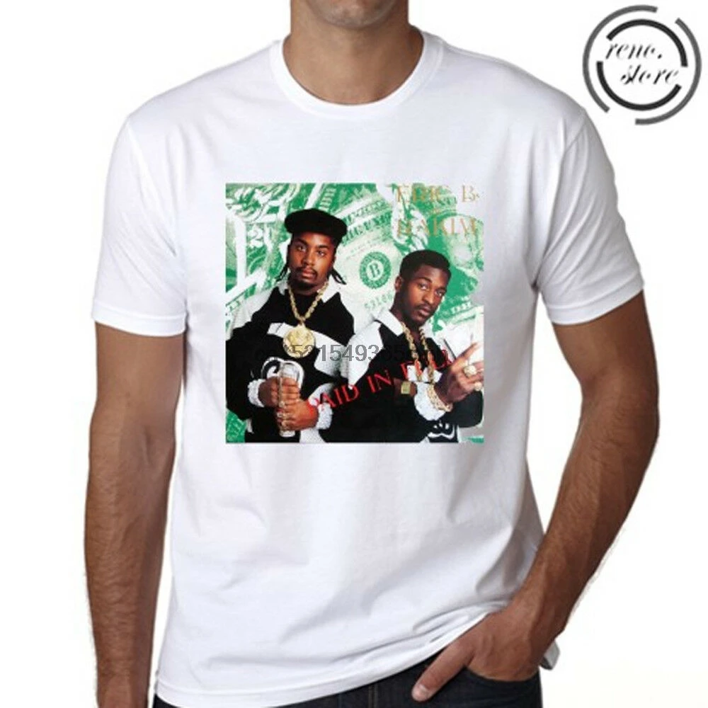 Мужская белая футболка Eric B and Rakim Paid in Full Album размер S M L XL 2XL 3XL|Мужские футболки| |