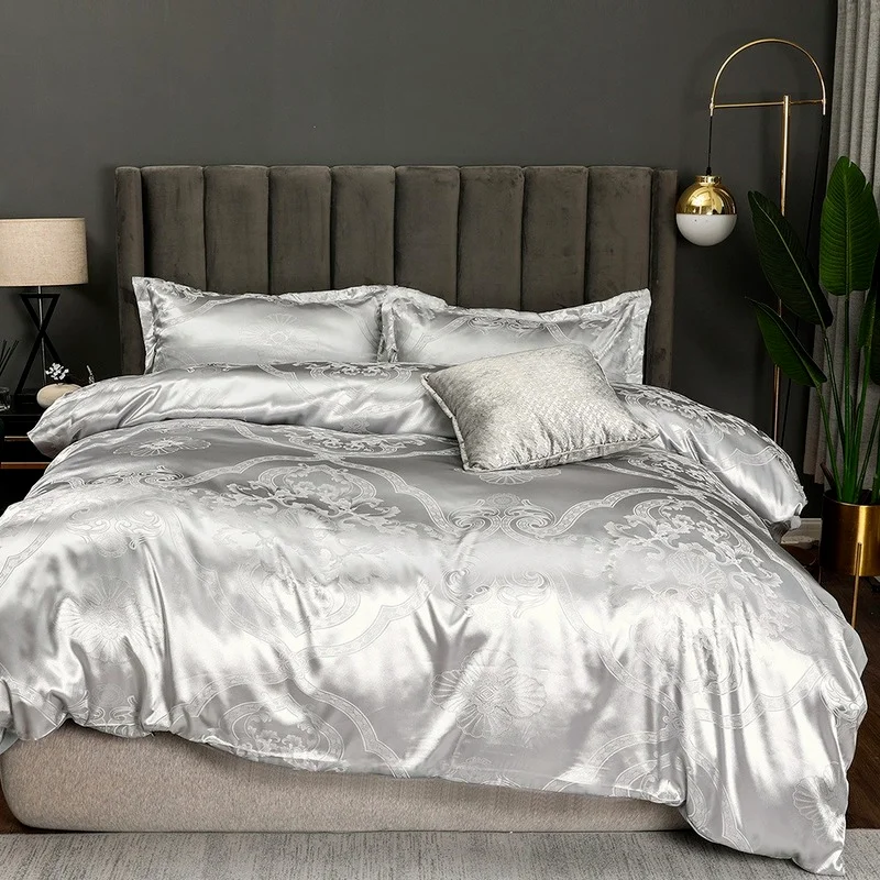 Satin Jacquard Bedding Set Luxury Style Duvet Cover Pillowcase Bedspreads Twin Queen King 3-Pieces Bed Linen Home Textiles
Satin Jacquard Bedding Set Luxury Style Duvet Cover Pillowcase Bedspreads Twin Queen King 3-Pieces Bed Linen Home Textiles