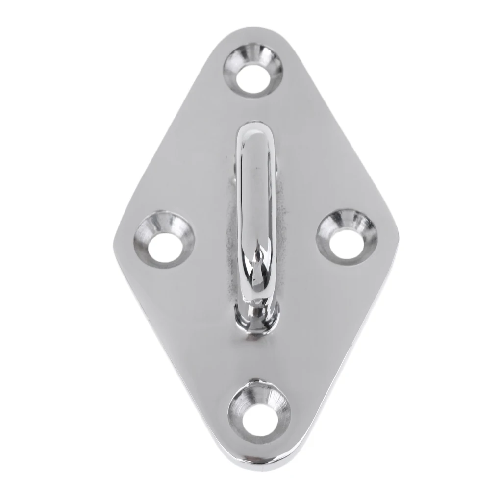 316 Stainless Steel Heavy Duty Diamond Pad Eye Plate Marine Boat Accessories