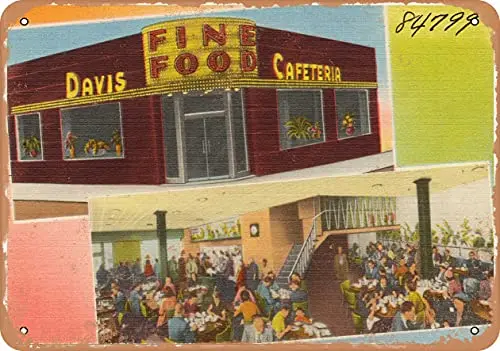Metal Sign Georgia Postcard - Davis' Fine Food in The Heart of Atlanta's Shopping, Hotel & Theater D - Vintage Rusty Look
Metal Sign Georgia Postcard - Davis' Fine Food in The Heart of Atlanta's Shopping, Hotel & Theater D - Vintage Rusty Look