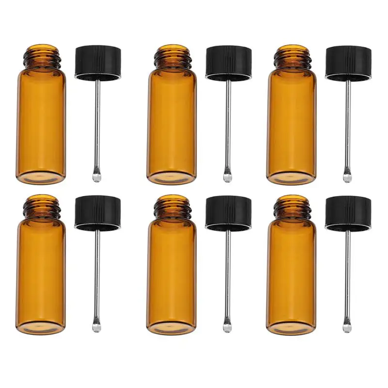 6pcs Portable Mini Sample Bottles Glass Storage Pill Bottles with Spoon
6pcs Portable Mini Sample Bottles Glass Storage Pill Bottles with Spoon