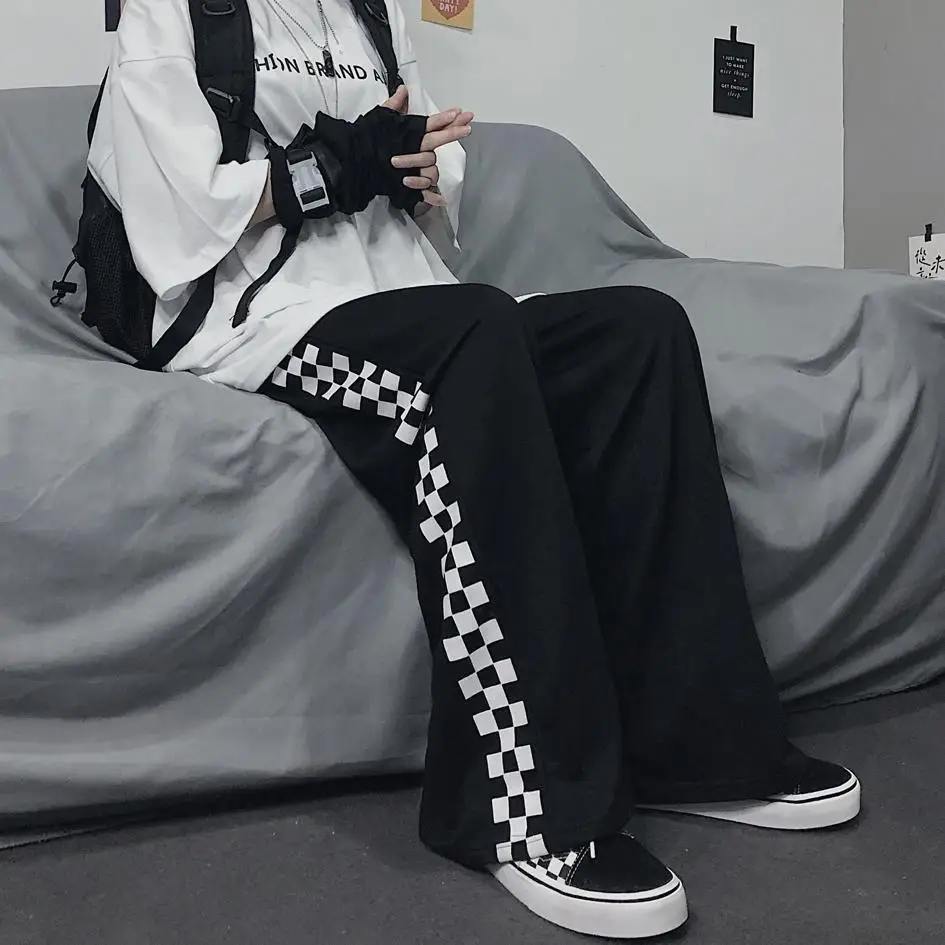 Women's Korean Version Of All-match Casual Pants Black And White Grid Stitching Loose Wild Wide-Leg Pants Straight Casual Pants
Women's Korean Version Of All-match Casual Pants Black And White Grid Stitching Loose Wild Wide-Leg Pants Straight Casual Pants