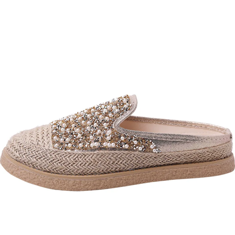 slippers women summer 2021 Korean fashion fisherman rhinestone pearls flat half dragged sandal women slippers
slippers women summer 2021 Korean fashion fisherman rhinestone pearls flat half dragged sandal women slippers