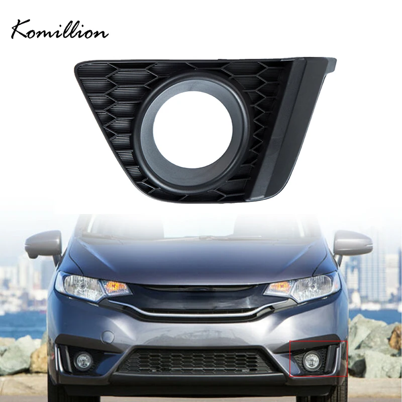 

Car Front Bumper Fog Light Cover Grille Fog Lamp Protection Bezel 71108-T5R-A10 for Honda FIT/Jazz 5-DOOR Hatchback 2015-2017