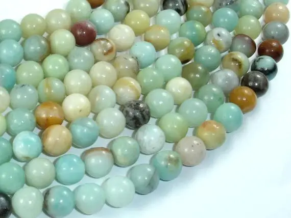 

Wholesale Beads,Natural Multi Amazonite Beads 4mm 6mm 8mm 10mm 12mm Round Gem Stone Loose Beads for jewelry,1 of 15" strand