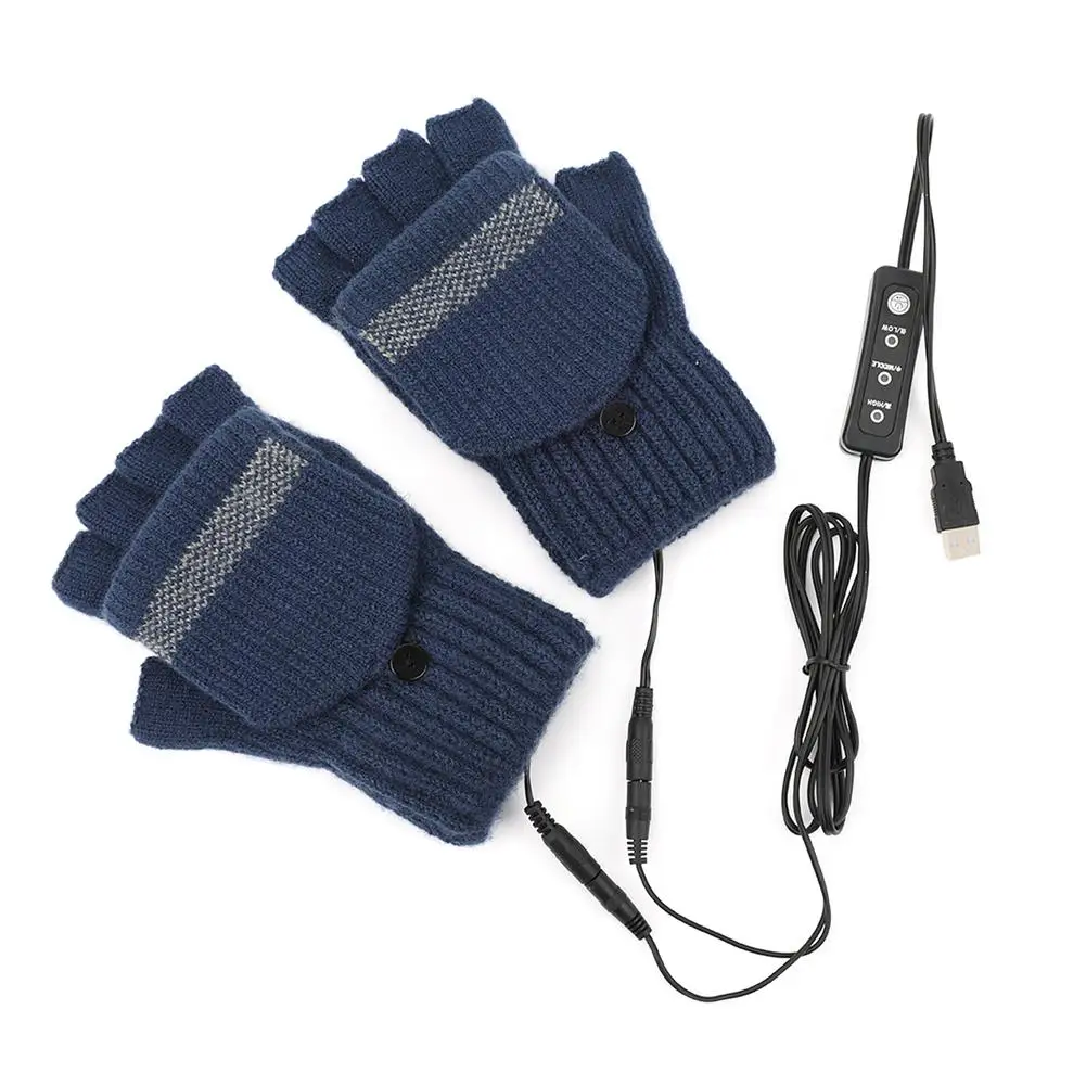 Heated Gloves Winter Gloves Warm Knitting Windproof Mitten Fingerless Gloves For Driving Cycling Working Hiking
Heated Gloves Winter Gloves Warm Knitting Windproof Mitten Fingerless Gloves For Driving Cycling Working Hiking