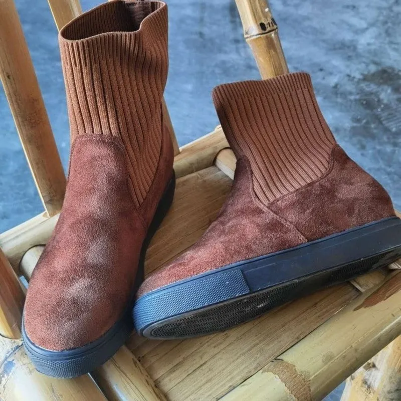 Women's Flats Snow Boots Warm Thick Fur Shoes Women Winter Mid Calf Sock Cotton Boots Vogue Shoes Footwear Size 34-39
Women's Flats Snow Boots Warm Thick Fur Shoes Women Winter Mid Calf Sock Cotton Boots Vogue Shoes Footwear Size 34-39